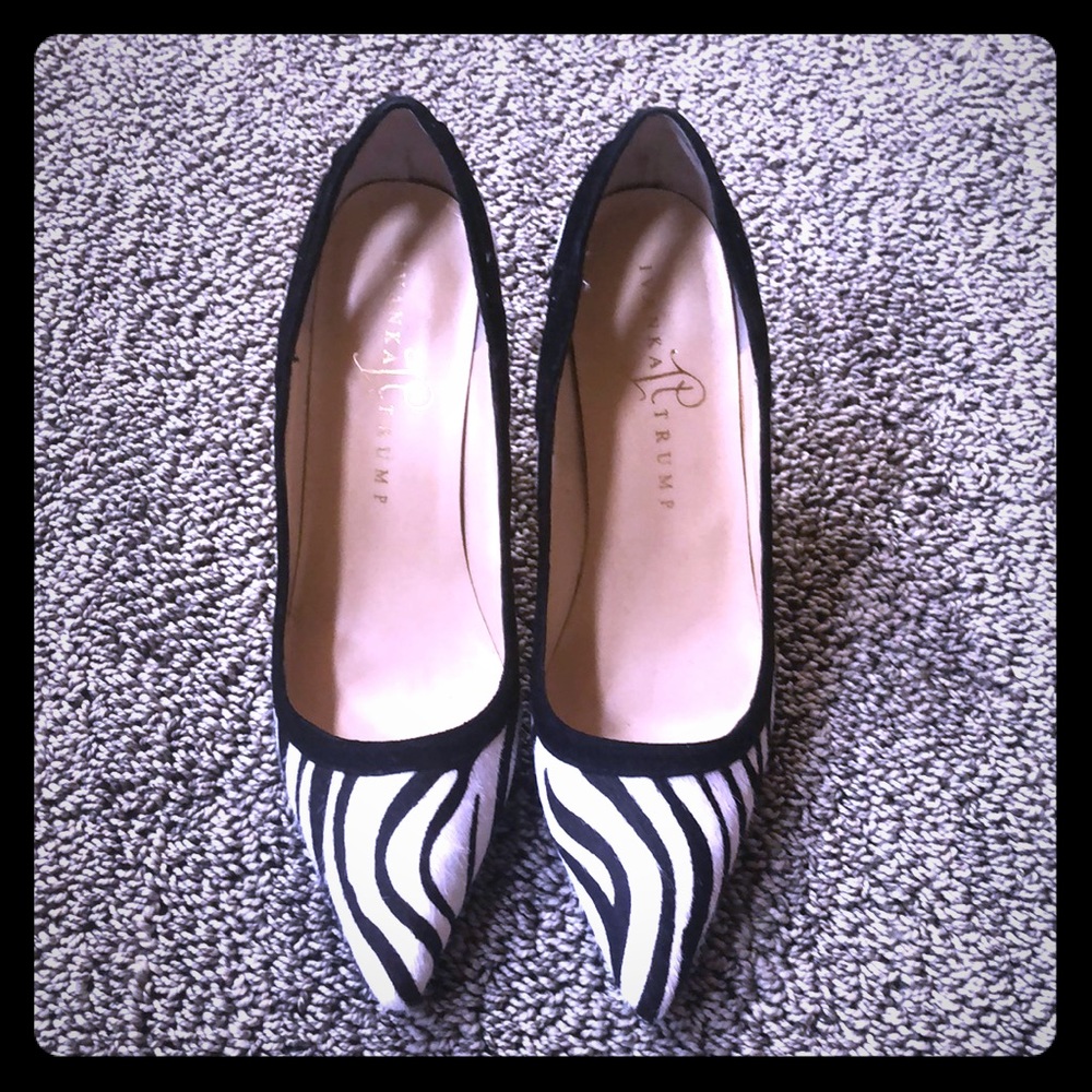 Ivanka Trump zebra print heels.